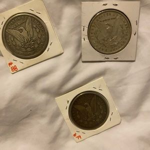 Old coins Morgan silver dollars
